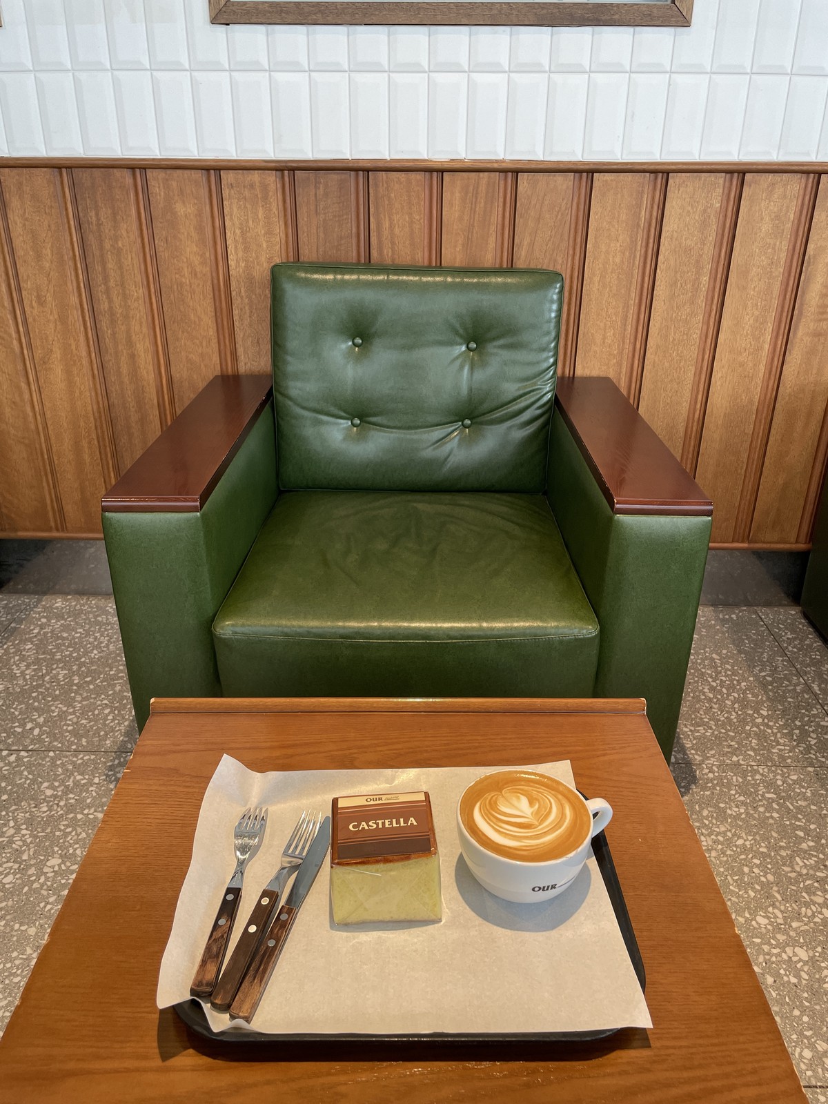 Cafe Latte and Castella