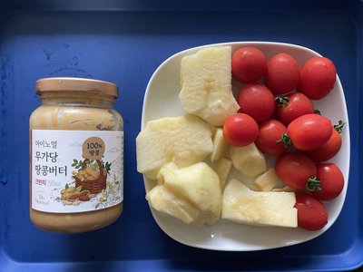 땅콩버터+사과 그리고 방토