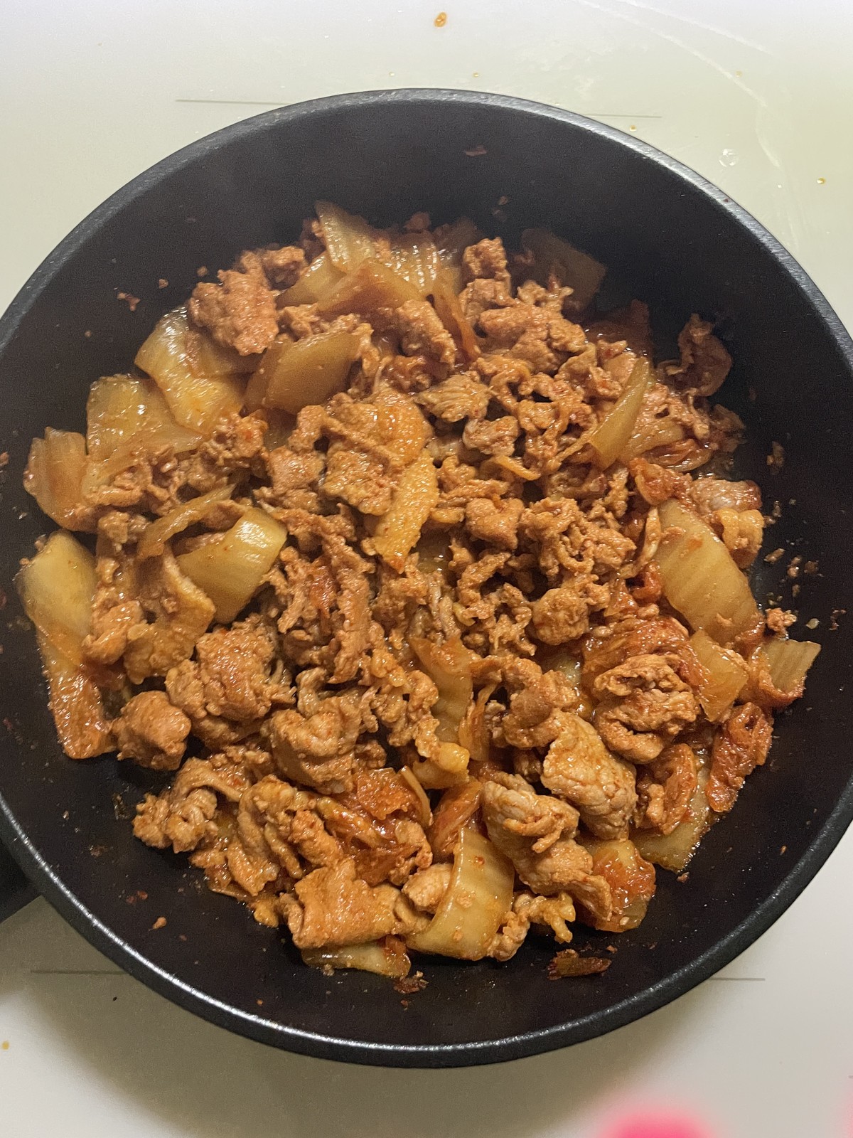 Stir-fried Kimchi and Spicy Pork